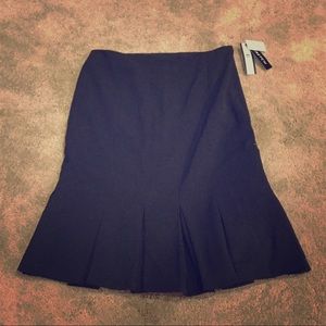 AB Studio Black Pleated Pencil Skirt